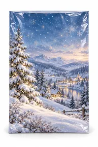 Splendor Weihnachtsbeutel 25x40 cm verschneite Landschaft